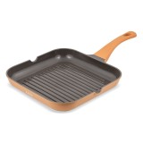 Cumpara ieftin Tigaie grill 28 cm din aluminiu turnat cu acoperire ceramica, crem