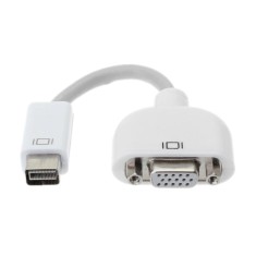 Adaptor mini DVI tata la VGA Mama, Active, FHD, 10cm, compatibil Apple iMac Macbook Pro, cablu convertor miniDVI la VGA analog 15 pini