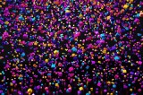 Tablou Canvas, "Plutirea cuburilor multicolore &icirc;n lumina serii", Cuburi, Culoare, Plutire, Energie, Lumină, Viu, Dinamic, Bucurie, Variație, Strălucir