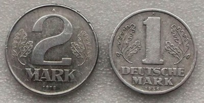 P3. Germania RDG 2 Mark 1978 A + 1 Mark 1956 A ** foto