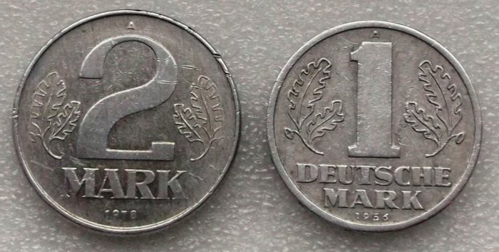 P3. Germania RDG 2 Mark 1978 A + 1 Mark 1956 A **