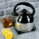 Fierbător tradițional fabricat din inox, ceainic 2 litri, 18-25 cm, argintiu, Hugo, Kassel