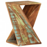 Masa laterala, 35x35x55 cm, lemn masiv reciclat