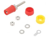 Soclu Banană 4mm 15A Roșu pentru Panou, CLIFF