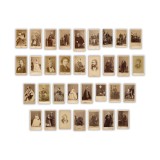 Colecție de 97 de fotografii tip carte-de-visite cu personalități internaționale