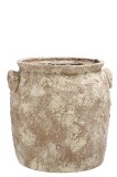 Cumpara ieftin Ghiveci flori ceramica maro 23,5 x 23 cm