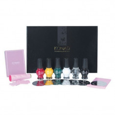 Kit pentru decorare unghii Art Konad Classic Collection II, 5 oje, 7 matrite foto