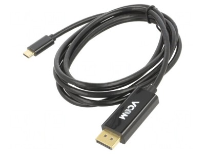Adaptor USB 3.1 DisplayPort USB C Aurit 1,8m Negru foto