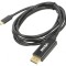 Adaptor USB 3.1 DisplayPort USB C Aurit 1,8m Negru