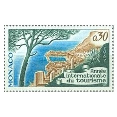 Monaco 1967 - Anul International de Turism , neuzata