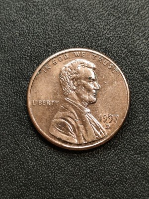 B 11 Moneda 1 Cent SUA 1997 D foto