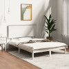 VidaXL Cadru de pat, alb, 140x190 cm, lemn masiv de pin