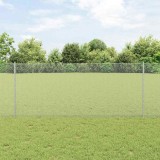 Cumpara ieftin Gard hexagonal cu stalp 10 x 1 m Otel Galvanizat Argintiu Plasa