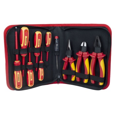 Hyundai HY-59415 - Set 10 scule de mana izolate VDE 1000V, complet și sigur pentru electricieni foto