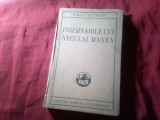 400. M. SADOVEANU -Insemnarile lui Nicolae Manea - Ed. Cartea Romaneasca 1925, 190 pag. Desene Stoica