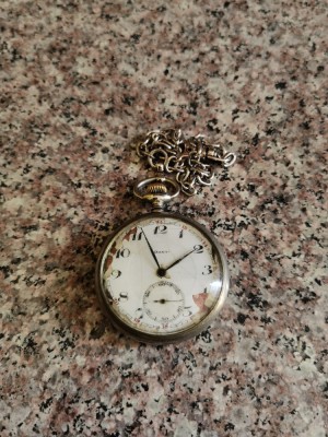 Ceas Argint De Buzunar Doxa Medaille D&amp;rdquo;or 1906 Hours Conc - - , GREUTATE: 114G foto