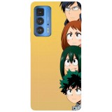 Husa compatibila cu Motorola G20 model My hero academia anime, Silicon, TPU, Viceversa, Transparent, Carcasa