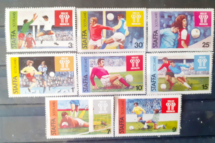 Staffa Scotland fotbal C.M. de fotbal Argentina 78. Serie 8v. Mnh