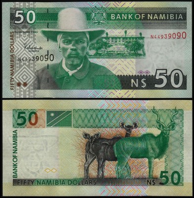 NAMIBIA █ bancnota █ 50 Dollars █ 2003 █ P-8b █ UNC █ necirculata foto