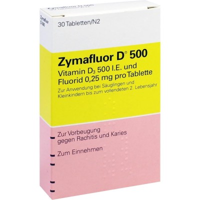 Tablete, Meda, Zymafluor, Fluor 0.25mg si Vitamina D3 500 UI, 90 tablete foto