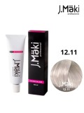 J.Maki Professional - Vopsea de par permanenta 12.11 - Blond cenusiu intens super deschis, Super Blond, 60 ml