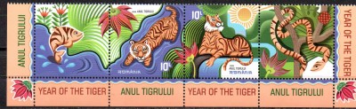 ROMANIA 2022, Anul Tigrului, Fauna, Horoscop, serie neuzata, MNH, 2356 foto