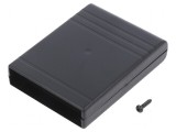 Carcasă universală ABS neagră 68mm x 91mm x 18mm cu şurub x1