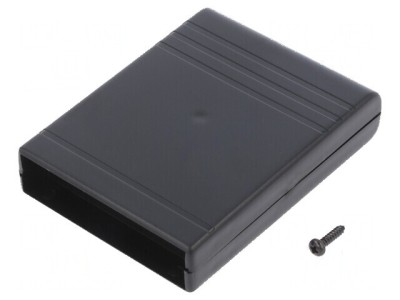 Carcasă universală ABS neagră 68mm x 91mm x 18mm cu şurub x1 foto