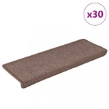 vidaXL Covorașe scară 30 buc 65x21x4 cm maro