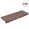 vidaXL Covorașe pentru scări, 30 buc., 65x21x4 cm, maro, cu margini dreptunghiulare 3365776