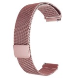 Cumpara ieftin Curea metalica compatibila Huawei Watch GT 2 46mm, Milanese Loop, telescoape QR, 22mm, Roz