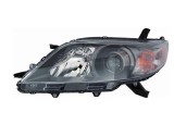 Far TOYOTA SIENNA, 01.2010-2020, model : SE, partea stanga, Type= USA; H11+HB3+PY27/7W; manual; negru; halogen,