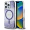 Husa pentru iPhone 16 Pro Max - Guess Hardcase Resin Bottom Glitter MagSafe (GUHMP16XRGRGEU) - Purple