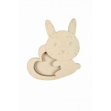 Accesorii creatie - lemn - rama foto iepuras, Colorarte, W001044