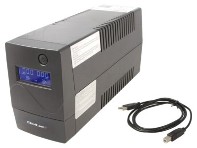 QOLTEC UPS 600W 1kVA 230V cu baterie 12V 9Ah și protecție echipamente PC foto