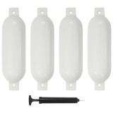 VidaXL Bară de protecție barcă, 4 buc., alb, 51x14 cm, PVC