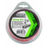 Fir pentru trimmer rotund Raider, 1.65 mm x 15 m, fir metalic, porfil patrat