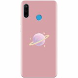 Husa silicon pentru Huawei P30 Lite, Saturn On Pink