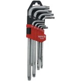 Yato YT-0511 - Set chei cu profil TORX (cu gaura) TX10-TX50 9 bucati