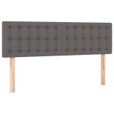 Cumpara ieftin Tablii de pat, gri, 144x5x78/88 cm, piele ecologica