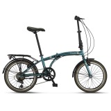Bicicleta Umit Cund, 6 viteze, pliabila, cadru otel, roata 20&quot;, culoare turcoaz Cod:52034000001