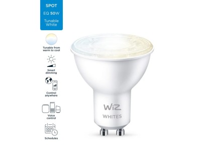 Bec led WiZ Wi-Fi Bluetooth 4.9W GU10 2700-6500K 345lm Philips 8718699787110 foto