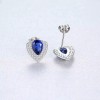 Cercei din argint 925 Safir Albastru- ARG97E, Argintboutique