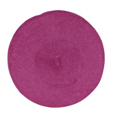 Caciula de dama stil bereta, Onore, roz, lana si microfibra, marime universala, model clasic pufos foto