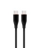 CABLU alimentare si date GEMBIRD, pt. smartphone, USB 2.0 Type-C (T) la USB 2.0 Type-C (T), 60W, 1.5m, protectie silicon, negru, &quot;CC-USB2S-CMCM-1.5M-B