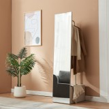 Oglinda cuier 2 &icirc;n 1 Saden, cu spatiu depozitare, 165x40x50,5 cm, nisip