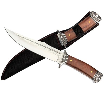 Cutit de vanatoare DEPOX&amp;reg;, Elvish Legacy, otel inoxidabil, 31 cm, maro, teaca inclusa foto