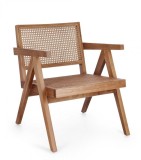 Cumpara ieftin Fotoliu lemn rattan maro Galia 61x68.5x74 cm