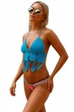 Cumpara ieftin SW964-4 Costum de baie albastru in doua piese, cu neopren