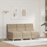 vidaXL Fotoliu 3 pcs Gri deschis 55 cm Piele ecologică de suede